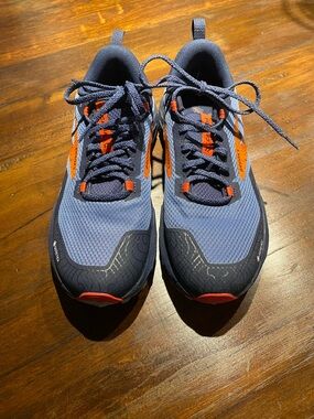 Brooks Women’s Cascadia 17 Blue and Orange Athletic Running Shoes